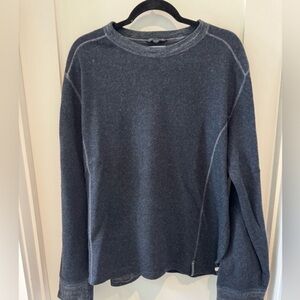 Prana Long Sleeve Top Mens Size XL dark gray Crewneck Pullover sweater